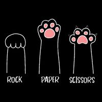 Rock Paper Scissors Hand Game Cute Paw Funny Cat Sustainable Bucket Hat