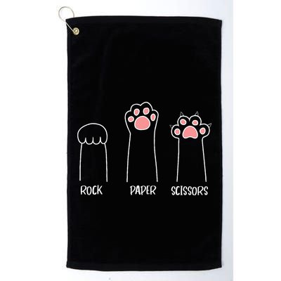 Rock Paper Scissors Hand Game Cute Paw Funny Cat Golf Towel