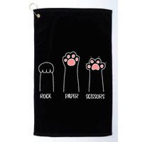 Rock Paper Scissors Hand Game Cute Paw Funny Cat Golf Towel