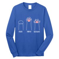 Rock Paper Scissors Hand Game Cute Paw Funny Cat Long Sleeve Shirt