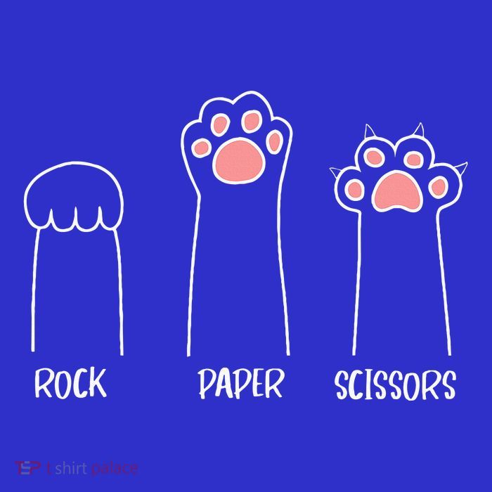 Rock Paper Scissors Hand Game Cute Paw Funny Cat Sweatshirt