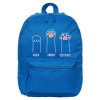 Rock Paper Scissors Hand Game Cute Paw Funny Cat 16 in Basic Backpack
