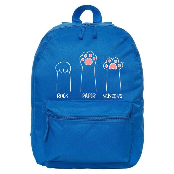 Rock Paper Scissors Hand Game Cute Paw Funny Cat 16 in Basic Backpack