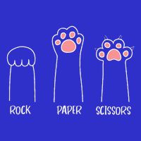 Rock Paper Scissors Hand Game Cute Paw Funny Cat 16 in Basic Backpack
