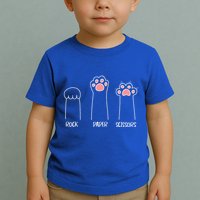 Rock Paper Scissors Hand Game Cute Paw Funny Cat Toddler T-Shirt