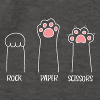 Rock Paper Scissors Hand Game Cute Paw Funny Cat Vector Backpack