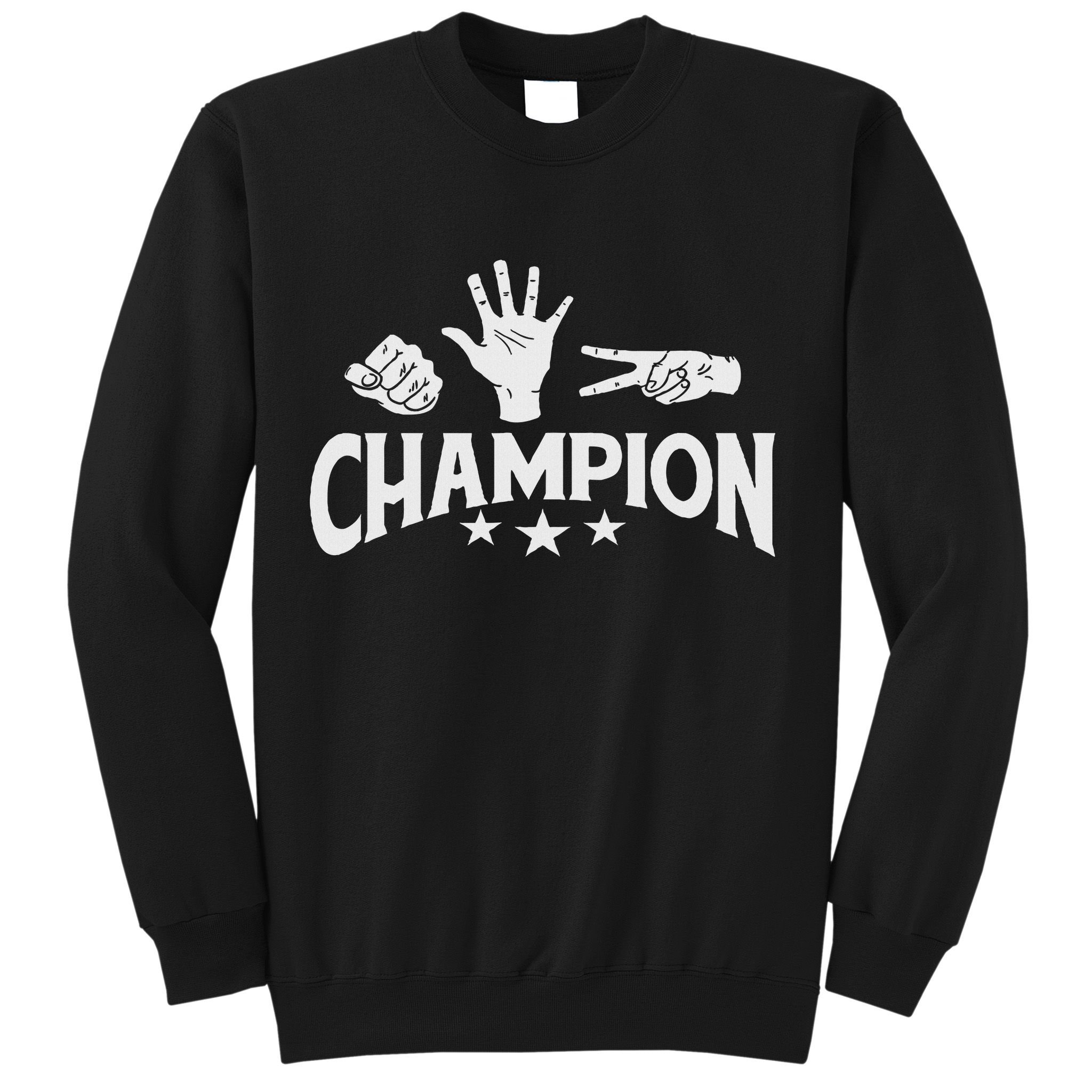 Rock Paper Scissors Champion Master Supreme Joke Novelty Sweatshirt