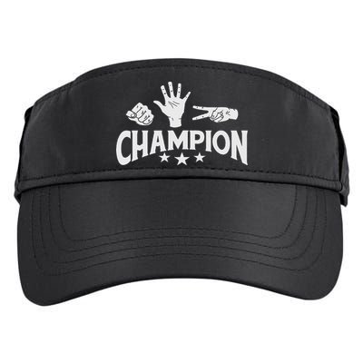 Rock Paper Scissors Champion Master Supreme Joke Novelty Adult Drive Performance Visor