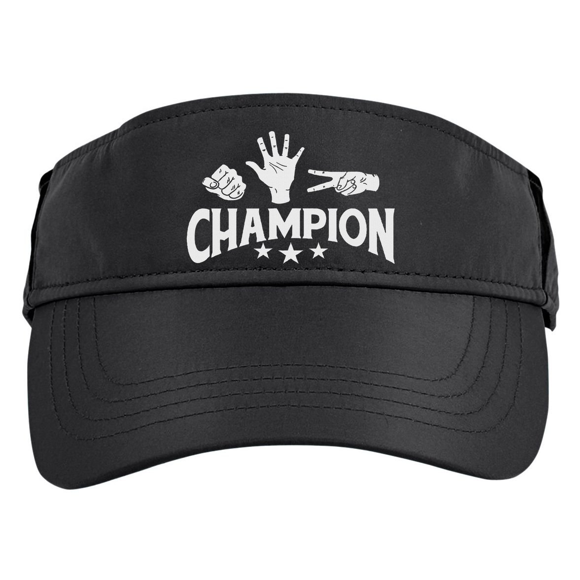 Rock Paper Scissors Champion Master Supreme Joke Novelty Adult Drive Performance Visor