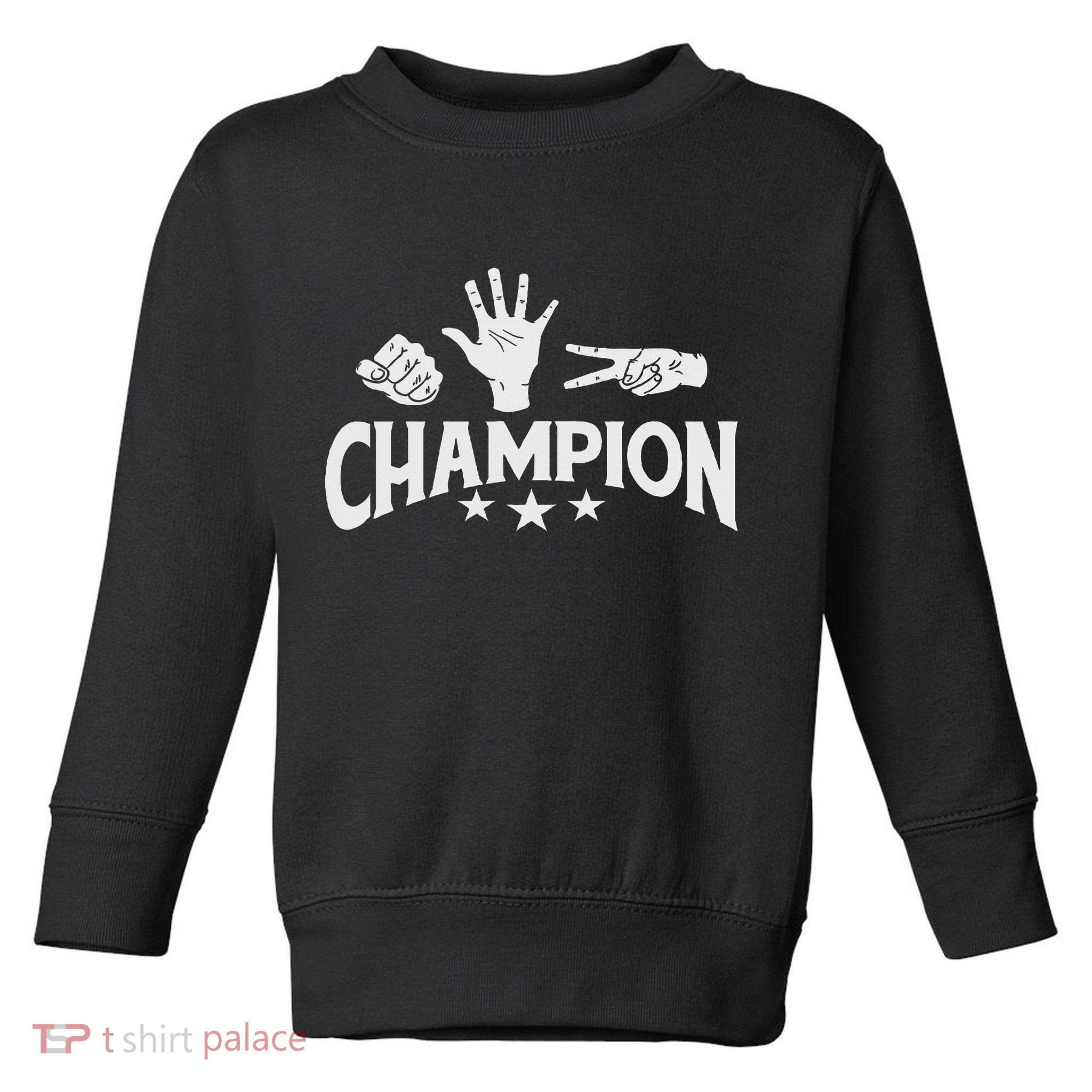 Rock Paper Scissors Champion Master Supreme Joke Novelty Toddler Sweatshirt