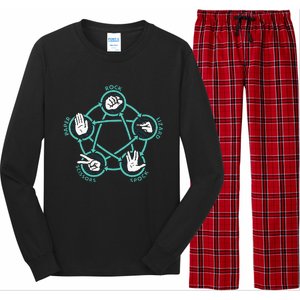 Rock Paper Scissors Lizard Spock Long Sleeve Pajama Set