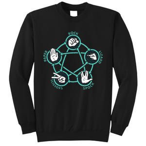 Rock Paper Scissors Lizard Spock Tall Sweatshirt