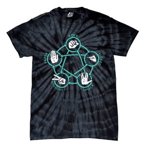 Rock Paper Scissors Lizard Spock Tie-Dye T-Shirt