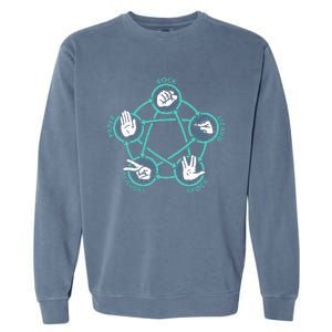 Rock Paper Scissors Lizard Spock Garment-Dyed Sweatshirt