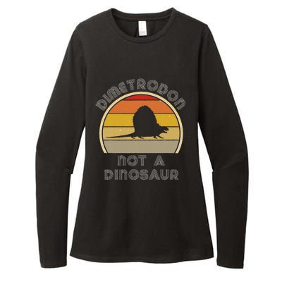 Retro Paleontology Stuff For Adults Dimetrodon Dinosaur Fact Womens CVC Long Sleeve Shirt