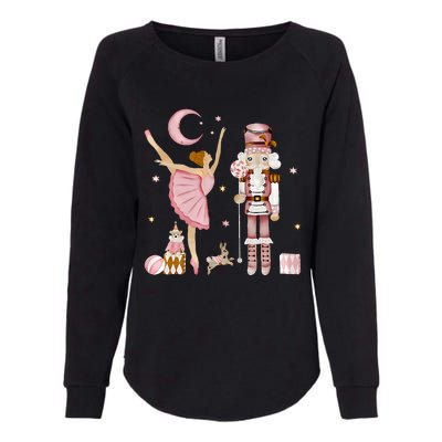 Retro Pink Sugar Plum Fairy Nutcracker Christmas Cute Xmas Womens California Wash Sweatshirt