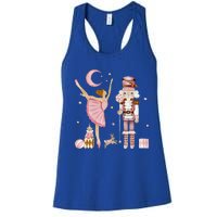 Retro Pink Sugar Plum Fairy Nutcracker Christmas Cute Xmas Women's Racerback Tank