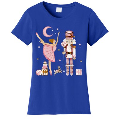 Retro Pink Sugar Plum Fairy Nutcracker Christmas Cute Xmas Women's T-Shirt