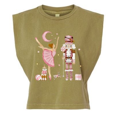 Retro Pink Sugar Plum Fairy Nutcracker Christmas Cute Xmas Garment-Dyed Women's Muscle Tee