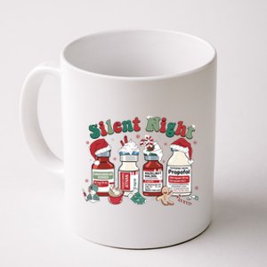 Retro Propofol Silent Night Icu Nurses Funny Merry Christmas Gift Coffee Mug