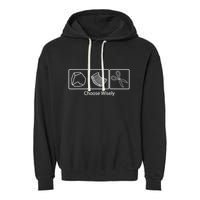Rock Paper Scissors Choose Wisely Garment-Dyed Fleece Hoodie
