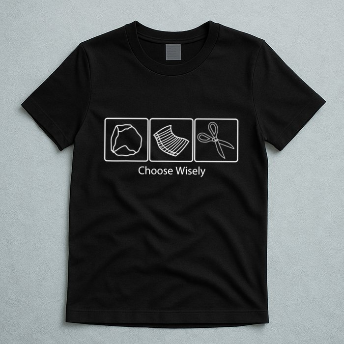 Rock Paper Scissors Choose Wisely T-Shirt