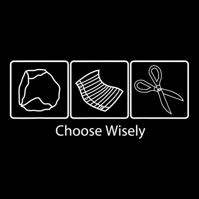 Rock Paper Scissors Choose Wisely Button