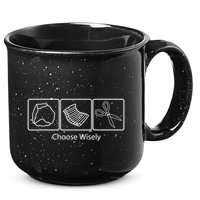 Rock Paper Scissors Choose Wisely 15oz Campfire Ceramic Mug