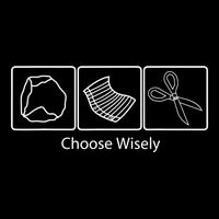 Rock Paper Scissors Choose Wisely Drawstring Bag