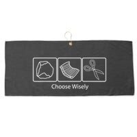 Rock Paper Scissors Choose Wisely Large Microfiber Waffle Golf Towel