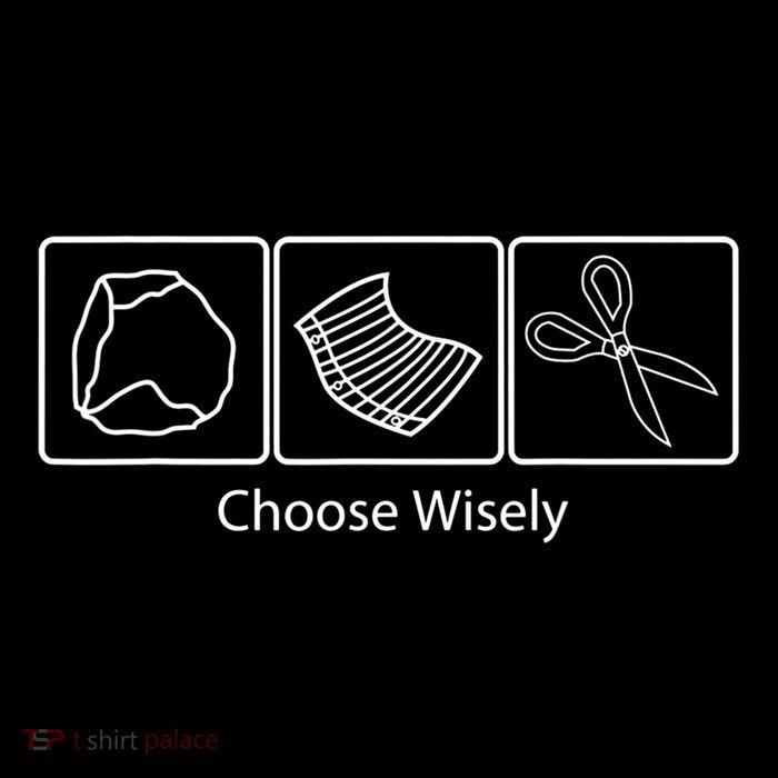 Rock Paper Scissors Choose Wisely Premium T-Shirt