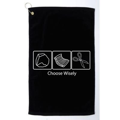 Rock Paper Scissors Choose Wisely Golf Towel