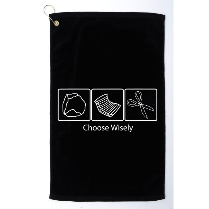 Rock Paper Scissors Choose Wisely Golf Towel