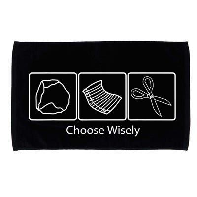 Rock Paper Scissors Choose Wisely Microfiber Hand Towel