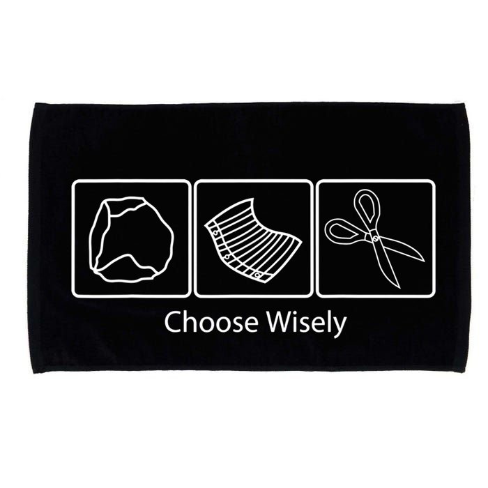 Rock Paper Scissors Choose Wisely Microfiber Hand Towel