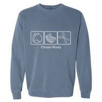 Rock Paper Scissors Choose Wisely Garment-Dyed Sweatshirt