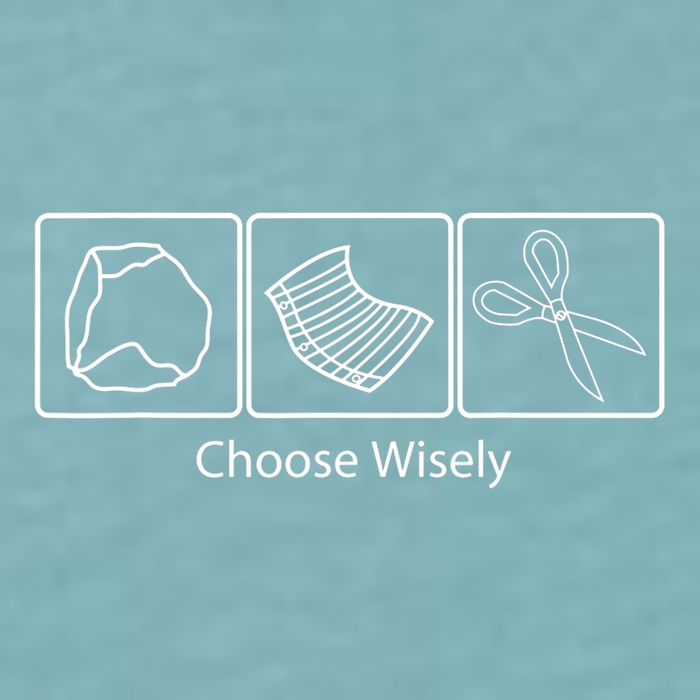 Rock Paper Scissors Choose Wisely Sueded Cloud Jersey T-Shirt