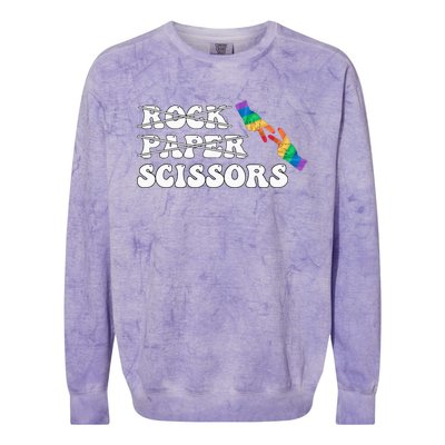 Rock Paper Scissors LGBT Awareness For Lesbian Women Colorblast Crewneck Sweatshirt