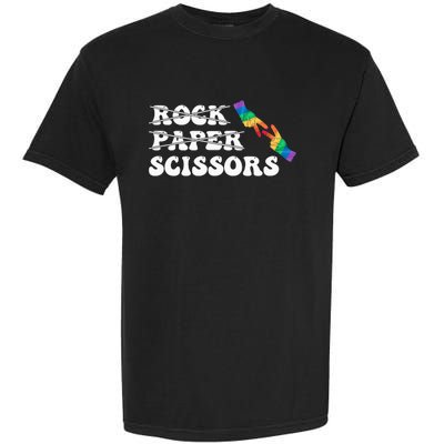 Rock Paper Scissors LGBT Awareness For Lesbian Women Garment-Dyed Heavyweight T-Shirt