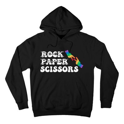 Rock Paper Scissors LGBT Awareness For Lesbian Women Hoodie