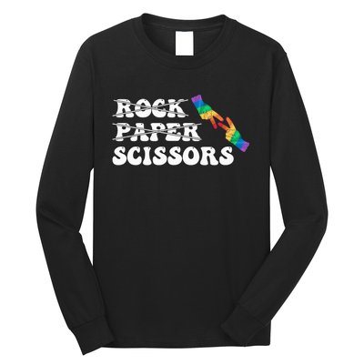 Rock Paper Scissors LGBT Awareness For Lesbian Women Long Sleeve Shirt