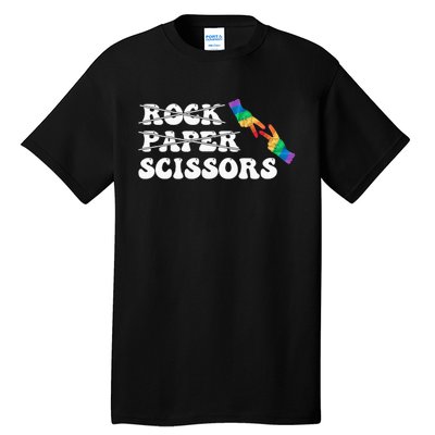 Rock Paper Scissors LGBT Awareness For Lesbian Women Tall T-Shirt