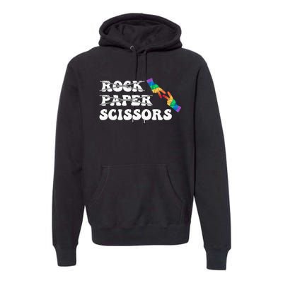 Rock Paper Scissors LGBT Awareness For Lesbian Women Premium Hoodie