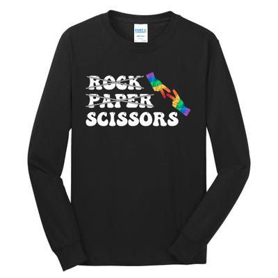 Rock Paper Scissors LGBT Awareness For Lesbian Women Tall Long Sleeve T-Shirt