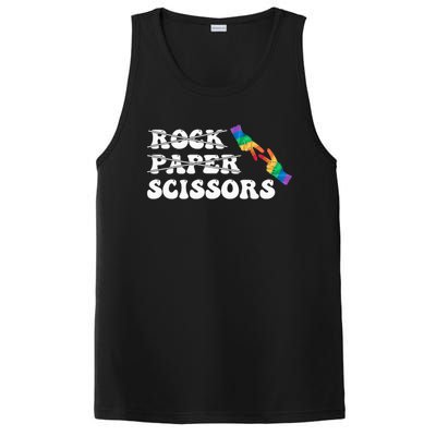 Rock Paper Scissors LGBT Awareness For Lesbian Women PosiCharge Competitor Tank