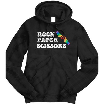 Rock Paper Scissors LGBT Awareness For Lesbian Women Tie Dye Hoodie