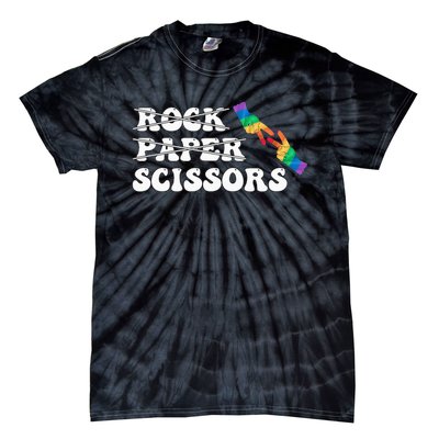 Rock Paper Scissors LGBT Awareness For Lesbian Women Tie-Dye T-Shirt