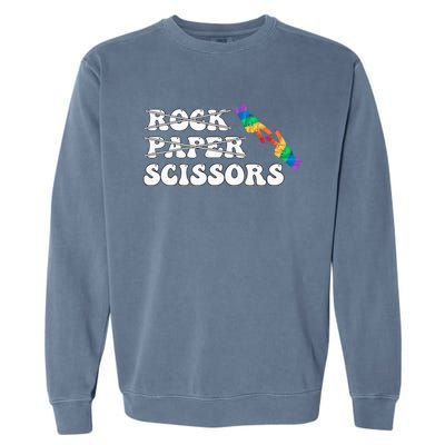 Rock Paper Scissors LGBT Awareness For Lesbian Women Garment-Dyed Sweatshirt