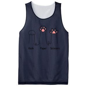 Rock Paper Scissors Game Cute Cat Paw Funny Cat Lover Mesh Reversible Basketball Jersey Tank