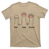 Rock Paper Scissors Game Cute Cat Paw Funny Cat Lover T-Shirt